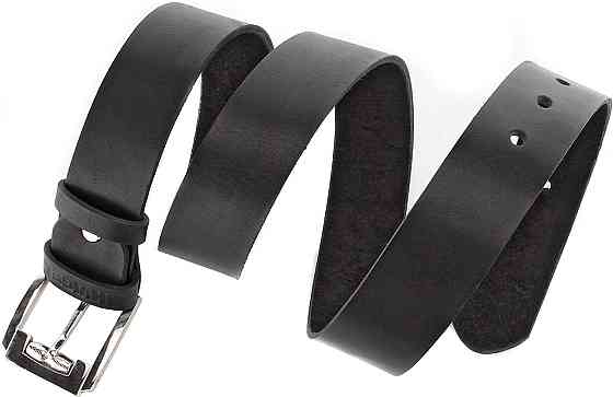 Мужской ремень кожаный черный (SHVIGEL) Киев