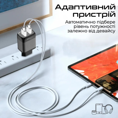 Зарядное устройство Promate biplug-qc3.eu-bk Винница - изображение 5