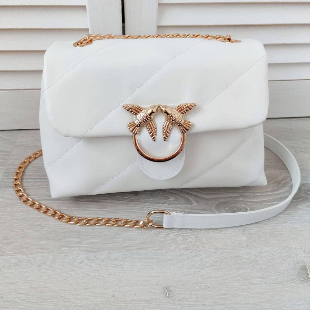 Брендова жіноча сумка. Жіноча біла сумка маленька через плече. 873 Київ - фото 3