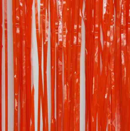 Дождик для фотозоны украшение 245 см на 92 см оранжевый Киев