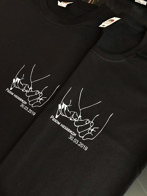 Парні футболки для хлопця та дівчини "Разом назавжди з датами" зі 100% Бавовна Чернівці - фото 4