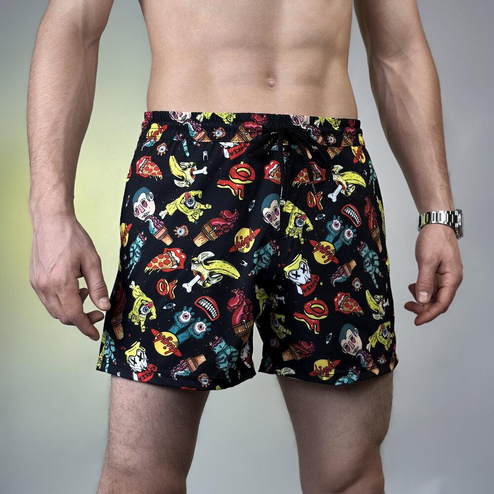 Принтовані чоловічі шорти для плавання Pobedov Pool day Chortyky Київ - фото 1