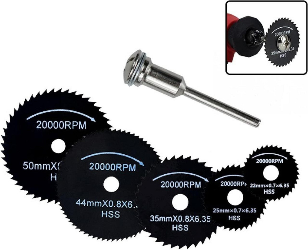 Набор дисковых пил 8 шт с держателями для дремеля Киев - изображение 7