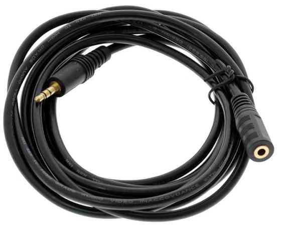 Кабель AUX Audio TRS M/F 5.м чорний OEM Вінниця