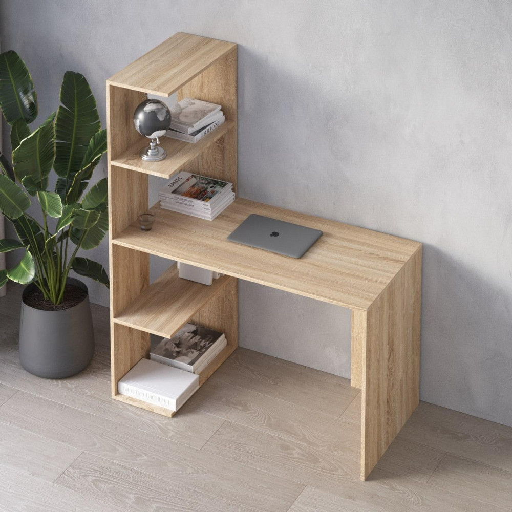 Комп’ютерний стіл VAYS M-16, письмовий з боковим стелажем зліва, ЛДСП, 120×60×148 см - для дому, навчання, офісу Львів - фото 3