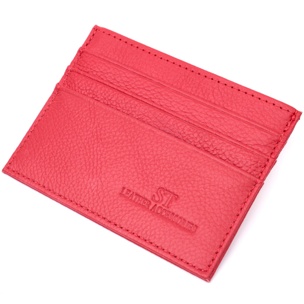 Шкіряний кард-кейс, червоний (ST Leather) Київ - фото 10