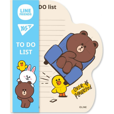Папір для нотаток Yes To Do Line Friends boy планшет з магнітом, блок 52 аркуша (170325) Вінниця - фото 1
