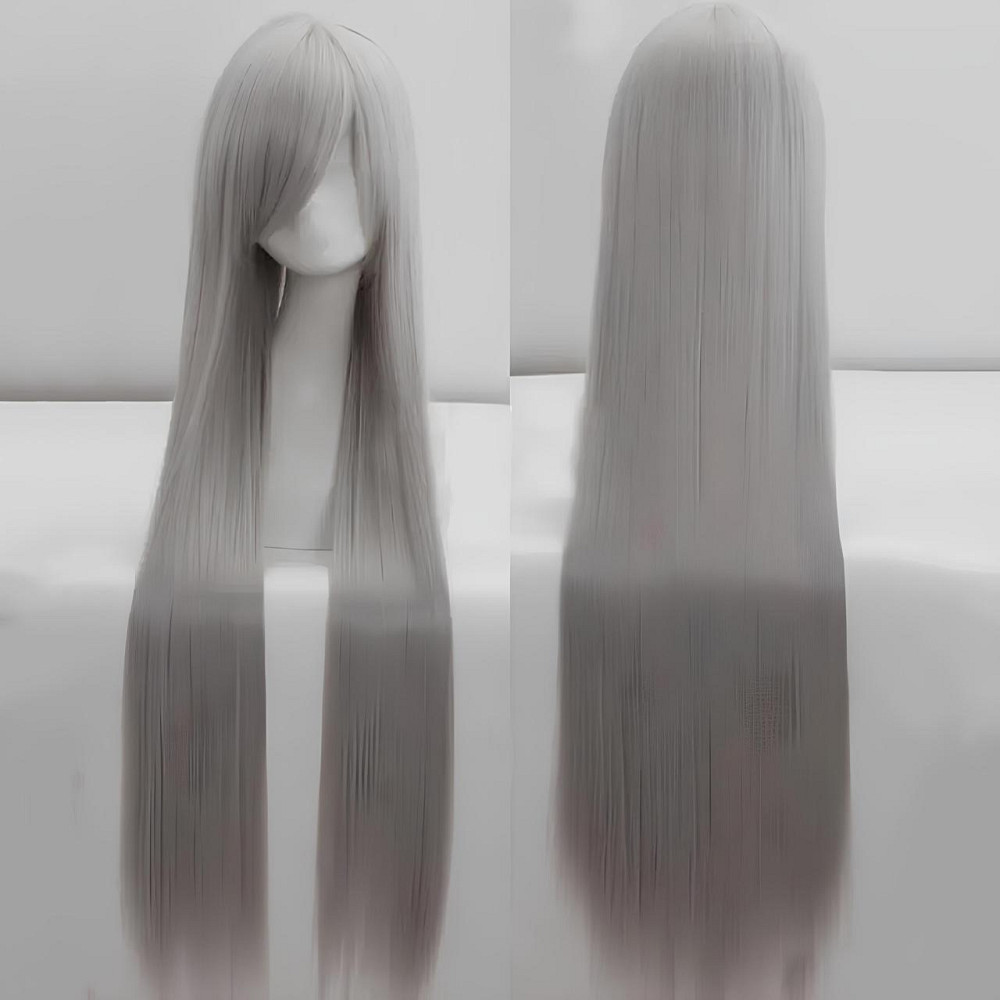 Длинные серые парики RESTEQ 100см, прямые волосы, парики из высококачественных синтетических термостойких волокон Киев - изображение 1