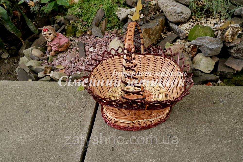 Кошик із лози світло-коричневий великодній Київ - фото 3