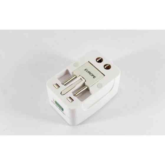 Мережевий трійник Multi/Global Functions квадратний (1287), універсальний адаптер з кількома розетками Одеса