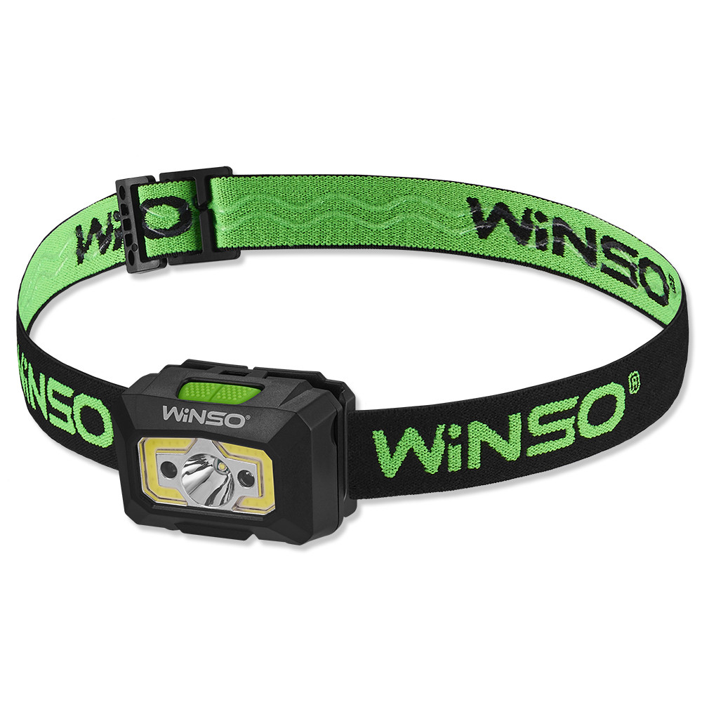 Фонарь налобный Winso 150Lm, 3W XPE+COB, 3xAAA с сенсором белый/красный Львов - изображение 1
