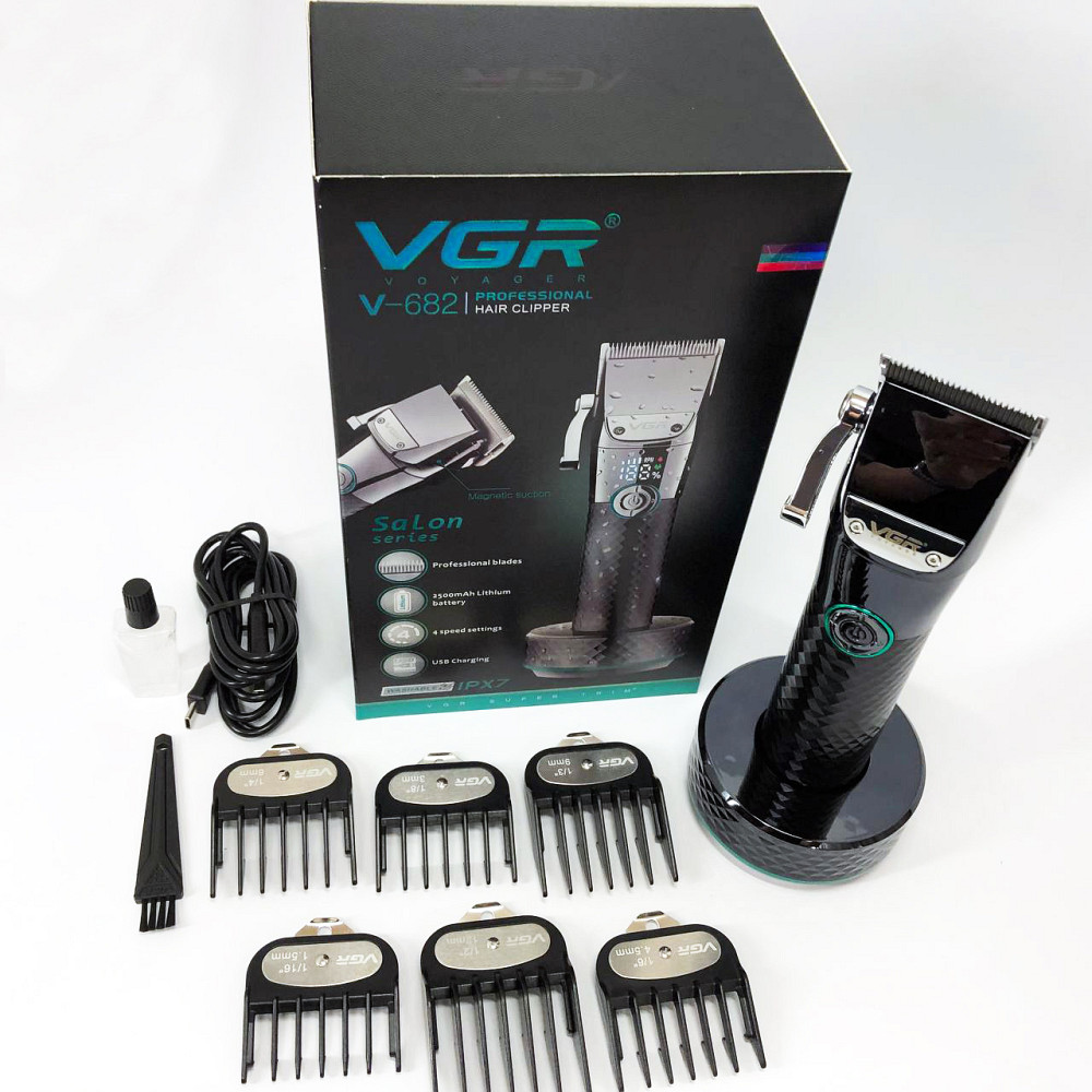 Професійна окантовочна машинка для стрижки волосся VGR V-682, Бездротовий тример для стрижки та гоління LD-62 Київ - фото 2