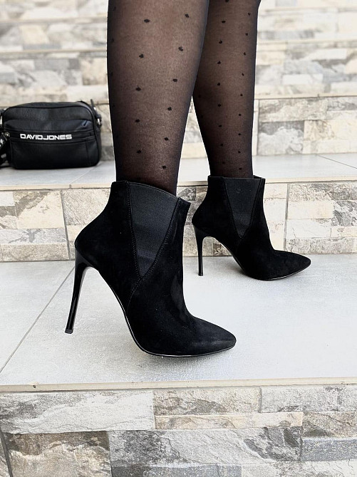 SANTINI Жіночі черевики SANTINI чорні натуральна замша 36р. каблук 11см висота 10см (70543-21) Коломыя - изображение 3