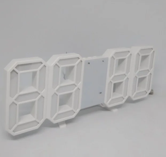 Годинники настільні LY 1089 з зеленою підсвіткою, білі Вінниця