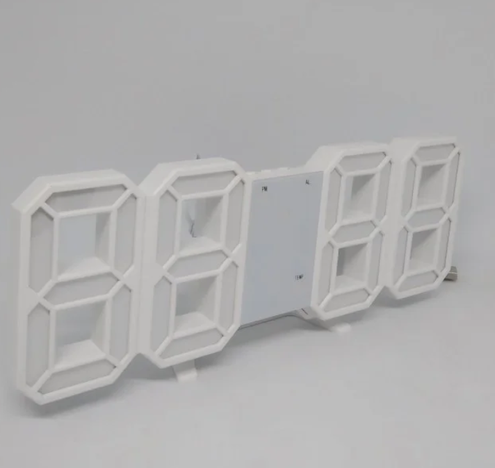 Годинники настільні LY 1089 з зеленою підсвіткою, білі Вінниця - фото 2