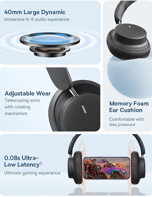 Baseus DO3 Bass stereo Наушники безпроводные Bluetooth 5.3 30ro. Харків - фото 3