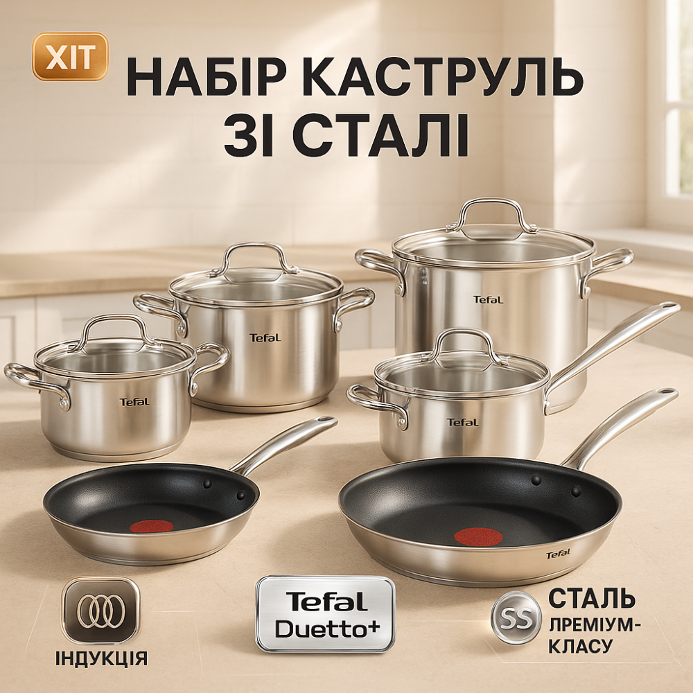 Хороший антипригарний посуд для кухні, Універсальний набір для приготування, Фірмові набори каструль RT-66 Львів - фото 7