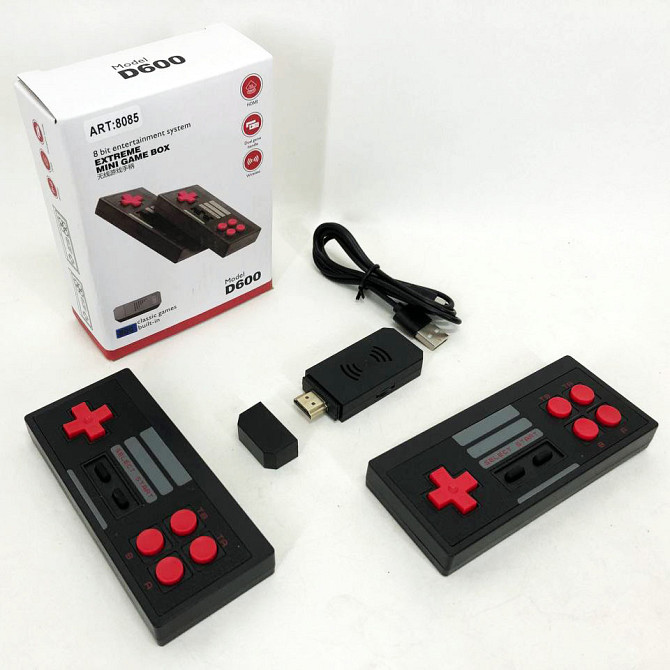 Игровая консоль приставка на подарок ребенку мужу Mini Game Box D600 HDMI, Приставка JZ-414 с ретроиграми Киев - изображение 6