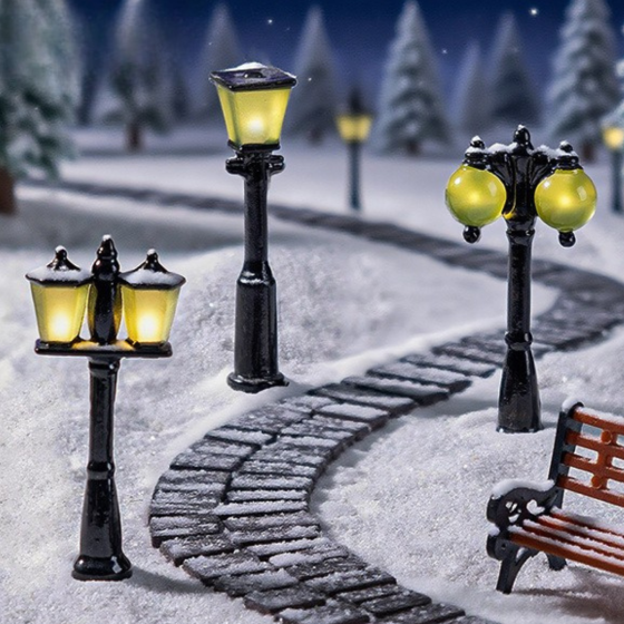 Миниатюрный уличный фонарь для микроландшафта и флрариума, 5.5 см - Декоративная садовая фигурка (светится в темноте) 3 Одесса