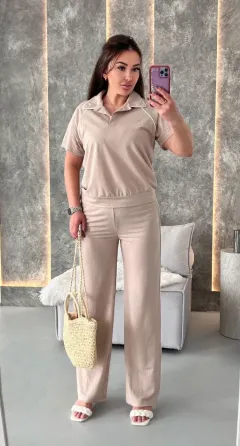 Жіночий костюм поло з брюками та лампасами Одеса