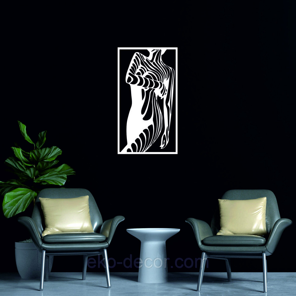 Декоративне настінне Панно «Сілует жінки», Декор на стіну 50*28 см, Білий Київ - фото 5