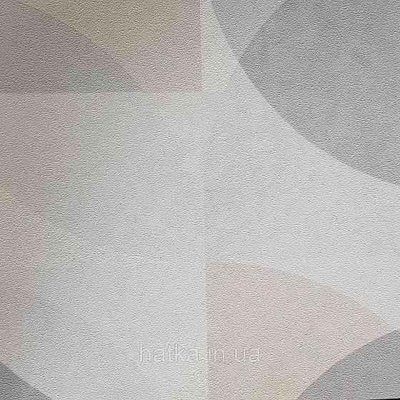 Шпалери метрові вінілові на флізелін дизайнерські Erismann Elle геометрія ромби кола сірий бежевий білий Київ