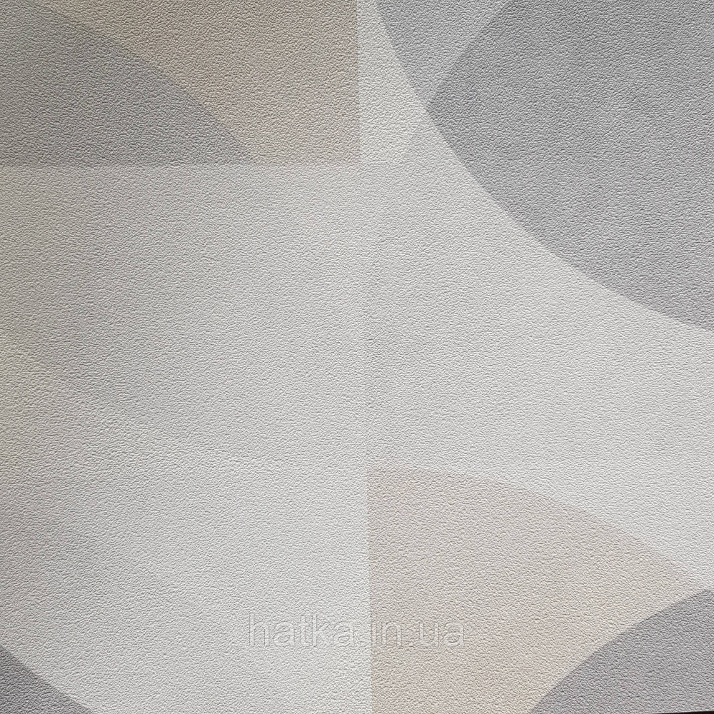 Шпалери метрові вінілові на флізелін дизайнерські Erismann Elle геометрія ромби кола сірий бежевий білий Київ - фото 1