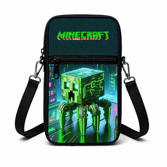 Сумка-чехол для телефона Minecraft детская через плечо, водонепроницаемая мини-сумка (4773) Киев