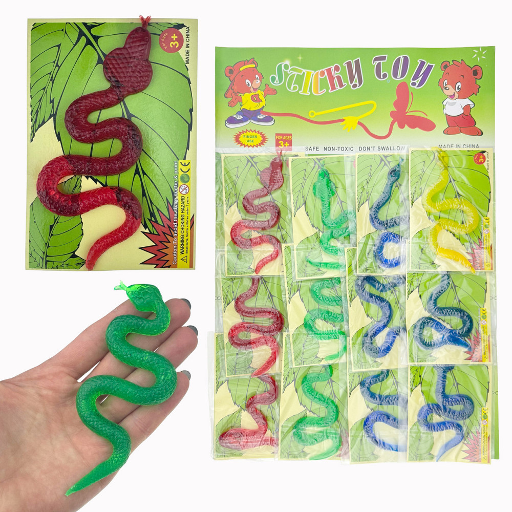 Игрушка антистресс лизун разноцветный на планшете Змея 12 шт Киев - изображение 2