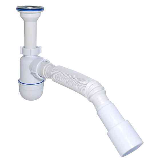 Сифон Waterstal А-32019 під умивальник 1 1/2" з гнучкою гофрою Київ