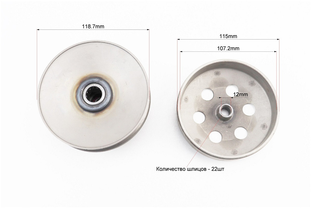 Варіатор задній у зборі GY6 -50/AF34, тип 2 Київ - фото 3