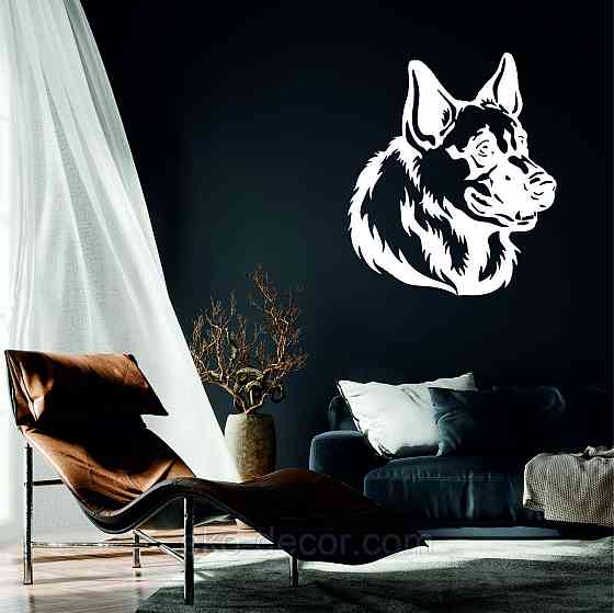 Декоративне настінне Панно «Овчарка», Декор на стіну 110*95 см, Білий Київ