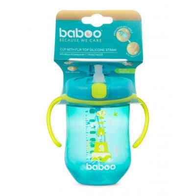 Поильник-непроливайка Baboo с трубочкой Marine 300 мл Бирюзовая (90602) Винница