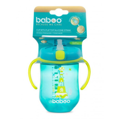Поїльник-непроливайка Baboo з трубочкою Marine 300 мл Бірюзова (90602) Вінниця - фото 3
