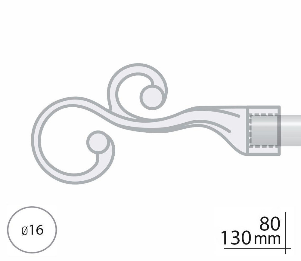 Закінчення для карнизу Orvit ФЛОРЕС 16 мм САТИН Львов - изображение 2