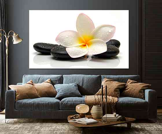 Картина холст в гостиную / спальню Спа-камені з франжіпані    MLP_104 50x100 см Киев