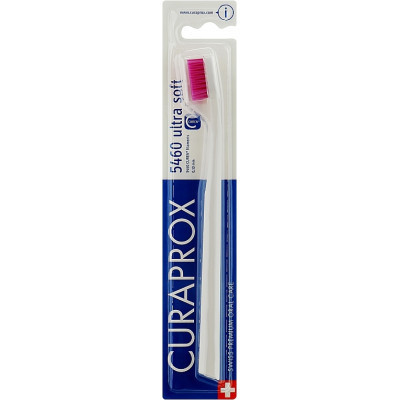 Зубная щетка Curaprox CS 5460 Ultra Soft Ультрамягкая D 0.10 мм Белая с розовой щетиной (CS 5460-17) Винница - изображение 1