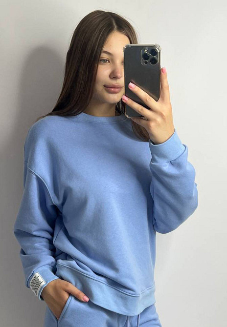 Свитшот женский трикотажный Голубой M/L Харьков - изображение 2