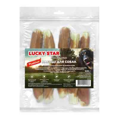Лакомство для собак Lucky Star большой брикет с мясом курицы 24-25 см 500 г (4820112457938) Винница