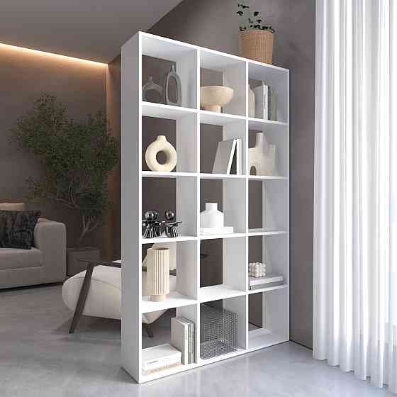 Стеллаж VAYS M-2, книжная полка на 15 ячеек, ЛДСП, 108×29×178 см - для дома, офиса, детской или гостиной Львов