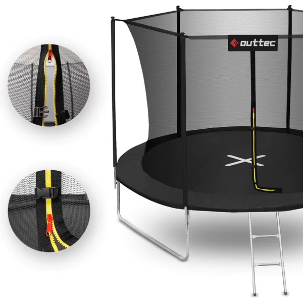 Батут OUTTEC Inside Net з внутрішньою сіткою 10 футів 305 см чорний Київ - фото 4