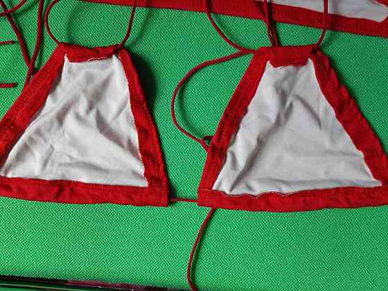 Купальник женский раздельный с дефектом швы не ровные 48 красный Киев