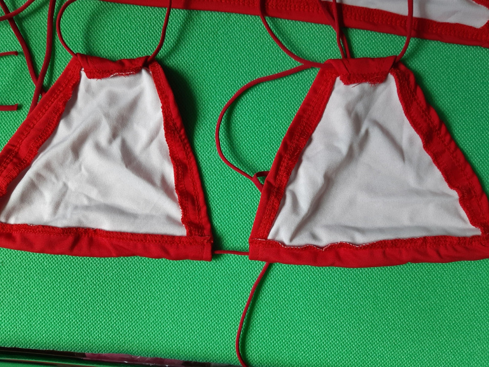 Купальник женский раздельный с дефектом швы не ровные 48 красный Киев - изображение 3