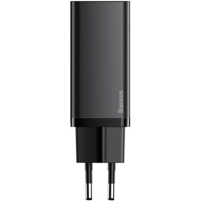 Зарядний пристрій Baseus 2xUSB 65W GaN (USB-C+USB-A) black (CCGAN2L-B01) Вінниця - фото 2