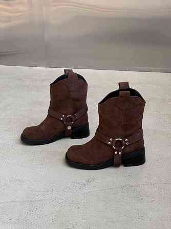 Ботинки NikArt коричневые замша натуральная высота 20 см размер 37-40 (5750) Коломия