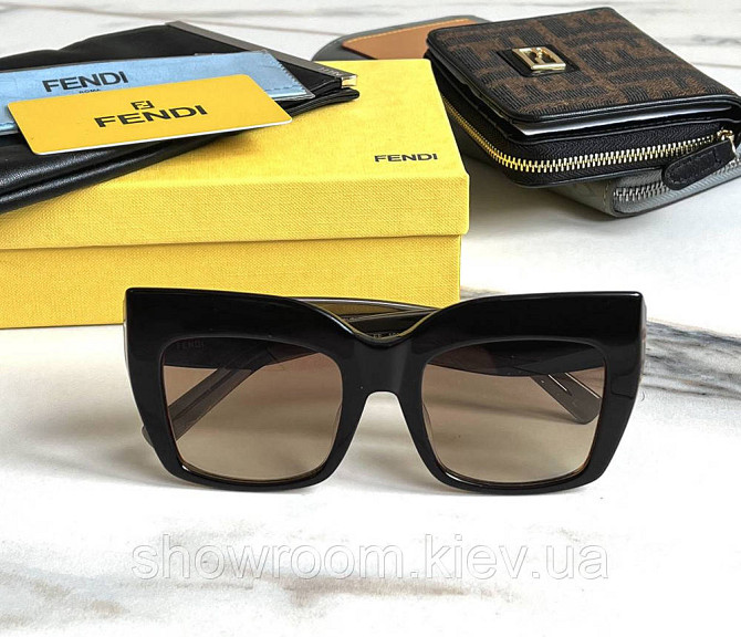 Жіночі сонцезахисні окуляри Fendi (1080) brown LUX Київ - фото 1