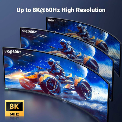 Кабель мультимедийный HDMI M to HDMI micro M 1.0m V2.1 8K60Hz HD164 black Ugreen (15516) Винница - изображение 3