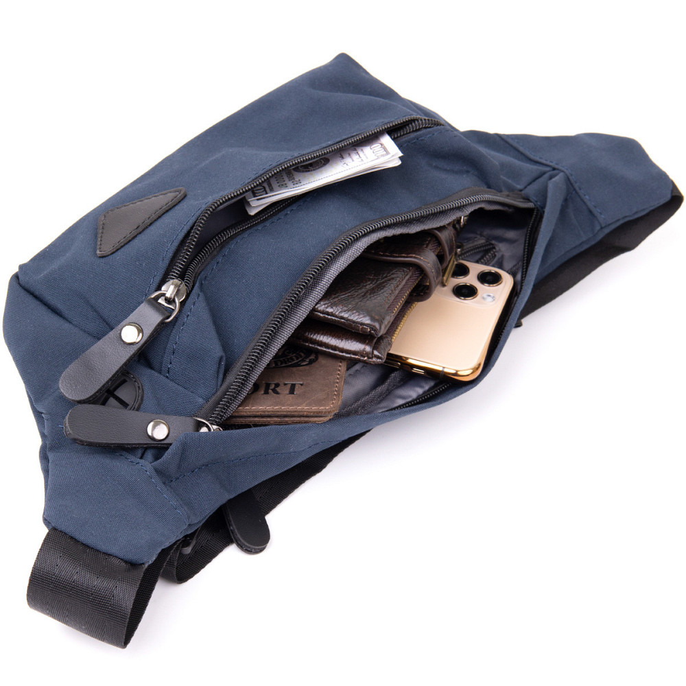 Бананка нейлон Vintage 20637 Темно-синяя Киев - изображение 4