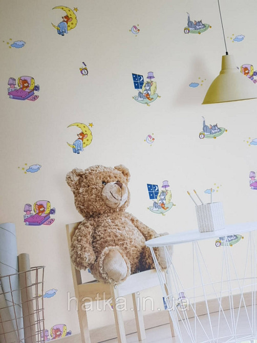 Шпалери вінілові на флізеліні AdaWall Ada Kids метрові дитячі Том і Джеррі сюжети на пісочному Київ - фото 1