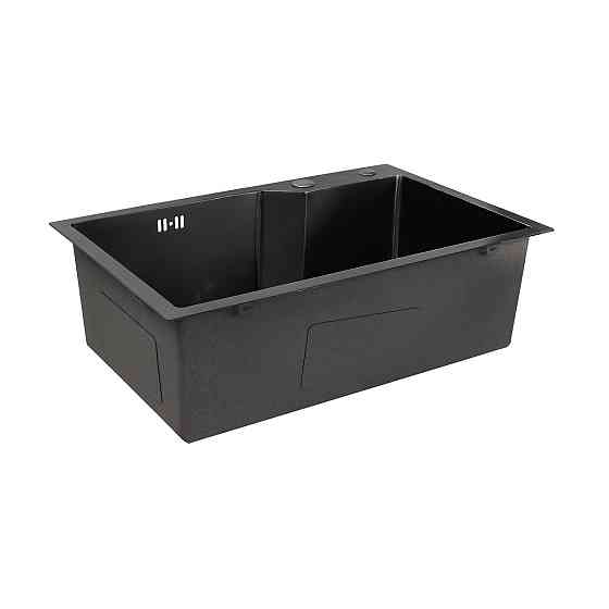 Кухонна мийка Platinum Handmade PVD 650х430х220 чорна (товщина 3,0/1,5 + дозатор в комплекті) Коломыя